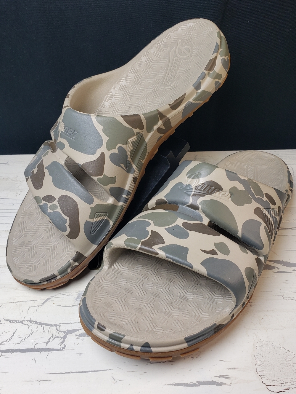 Danner x Huckleberry 'Shelter Cove Duck Camo'  Recovery Slides- Men's size 10